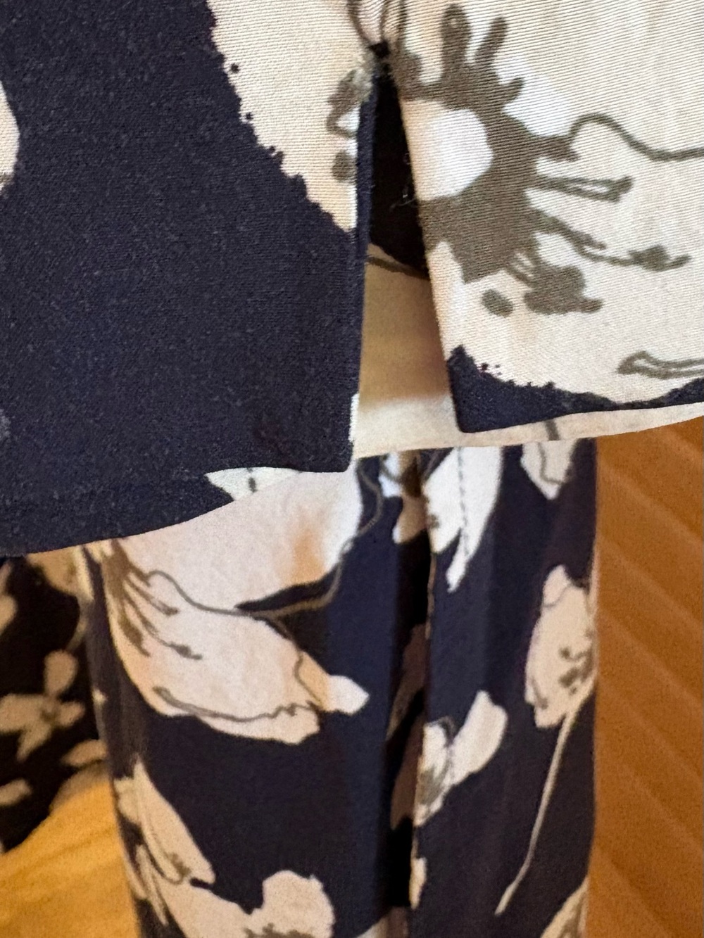 J. Jill Navy and White Floral V-Neck Dress - Picture 11 of 11